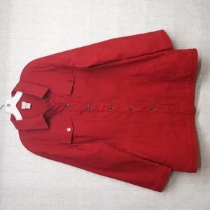 Chico's Classic Red Button-Front Jacket